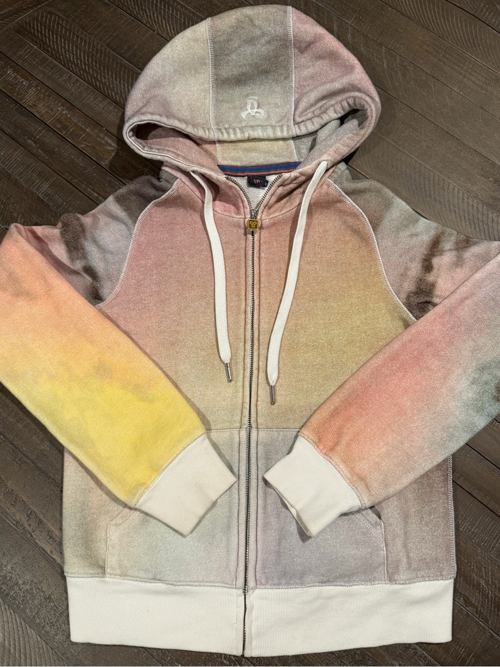 TNA Full Zip Hoodie Women’s Small – Multicolor Ombre Wash